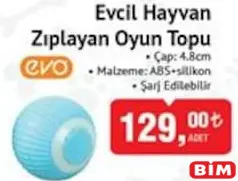 EVO EVCİL HAYVAN ZIPLAYAN OYUN TOPU